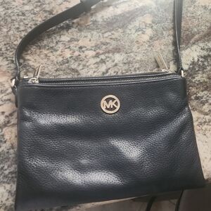 Michael Kors Black Leather Crossbody Bag